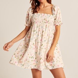Abercrombie & Fitch Smocked Babydoll Mini
